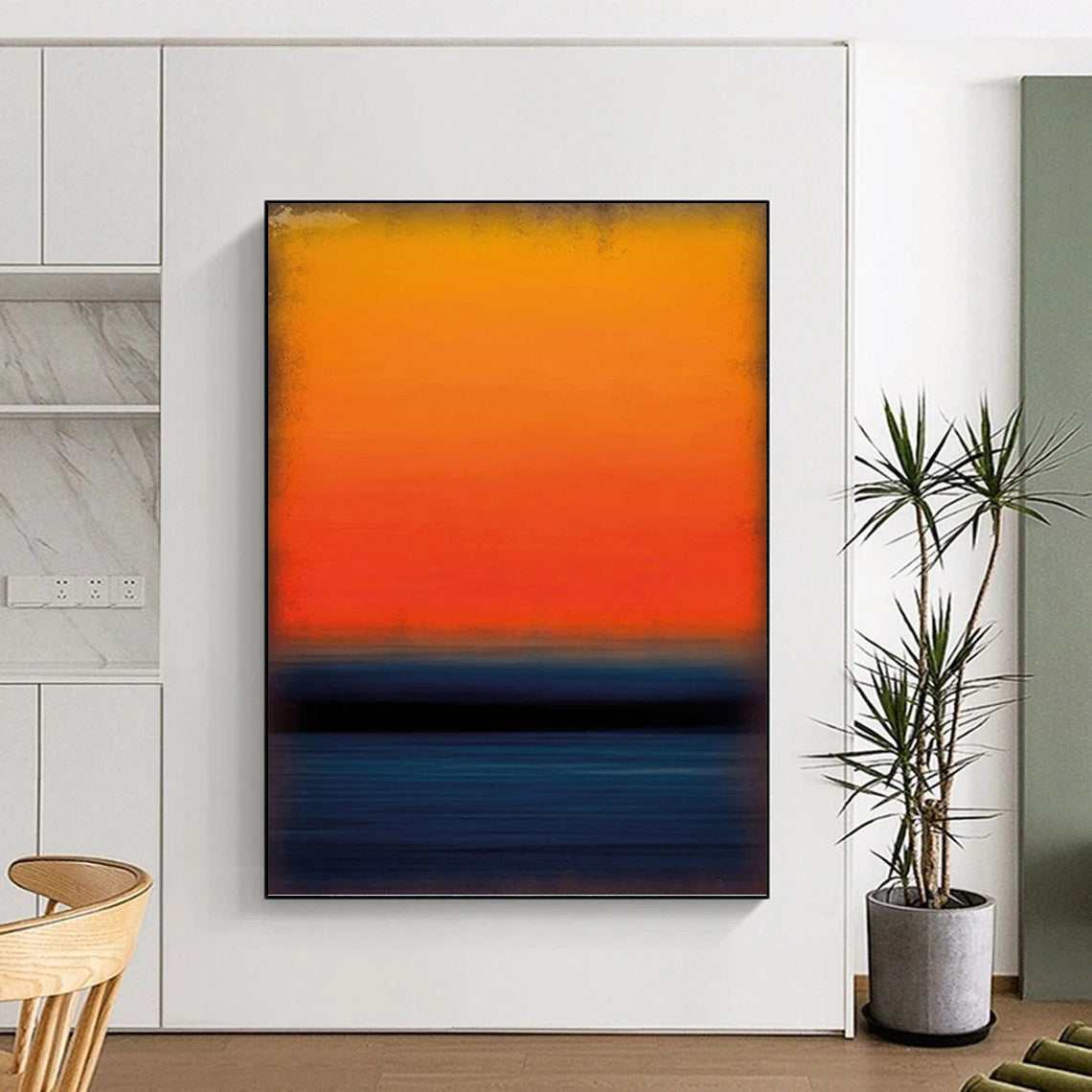 evening field blue orange design 7